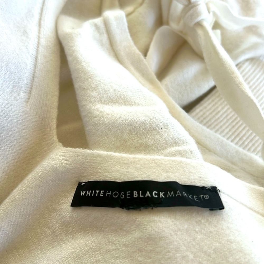 WHBM cashmere ekru sweater